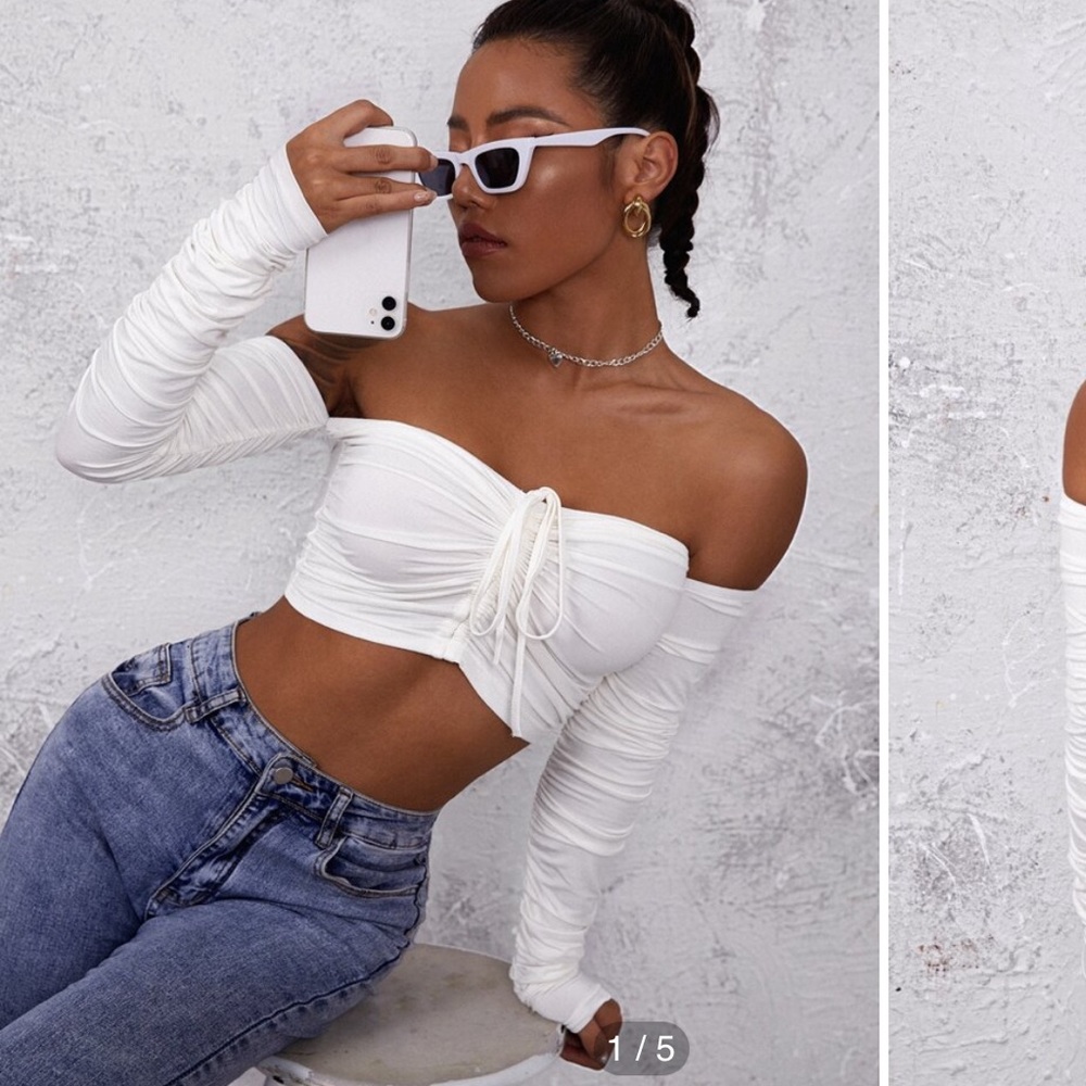 NWOT Shein white off the shoulder top